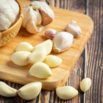 fresh raw garlic ready to cook